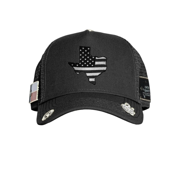 Texas Trucker Cap UK Black – front logo view