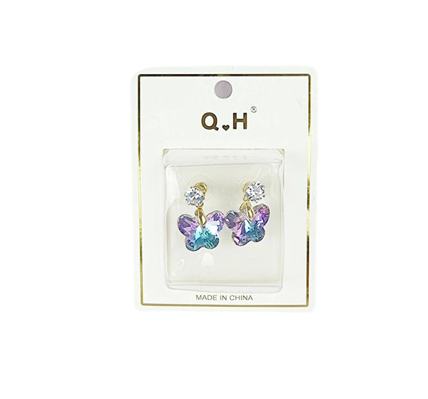 Butterfly Earrings UK – Elegant artificial butterfly jewellery in a display package.