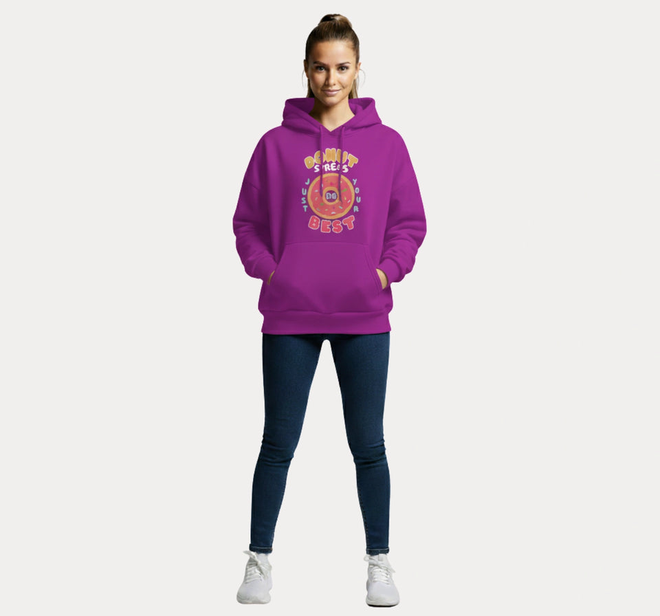 Pink Graphic Hoodie Women UK – lifestyle model shot