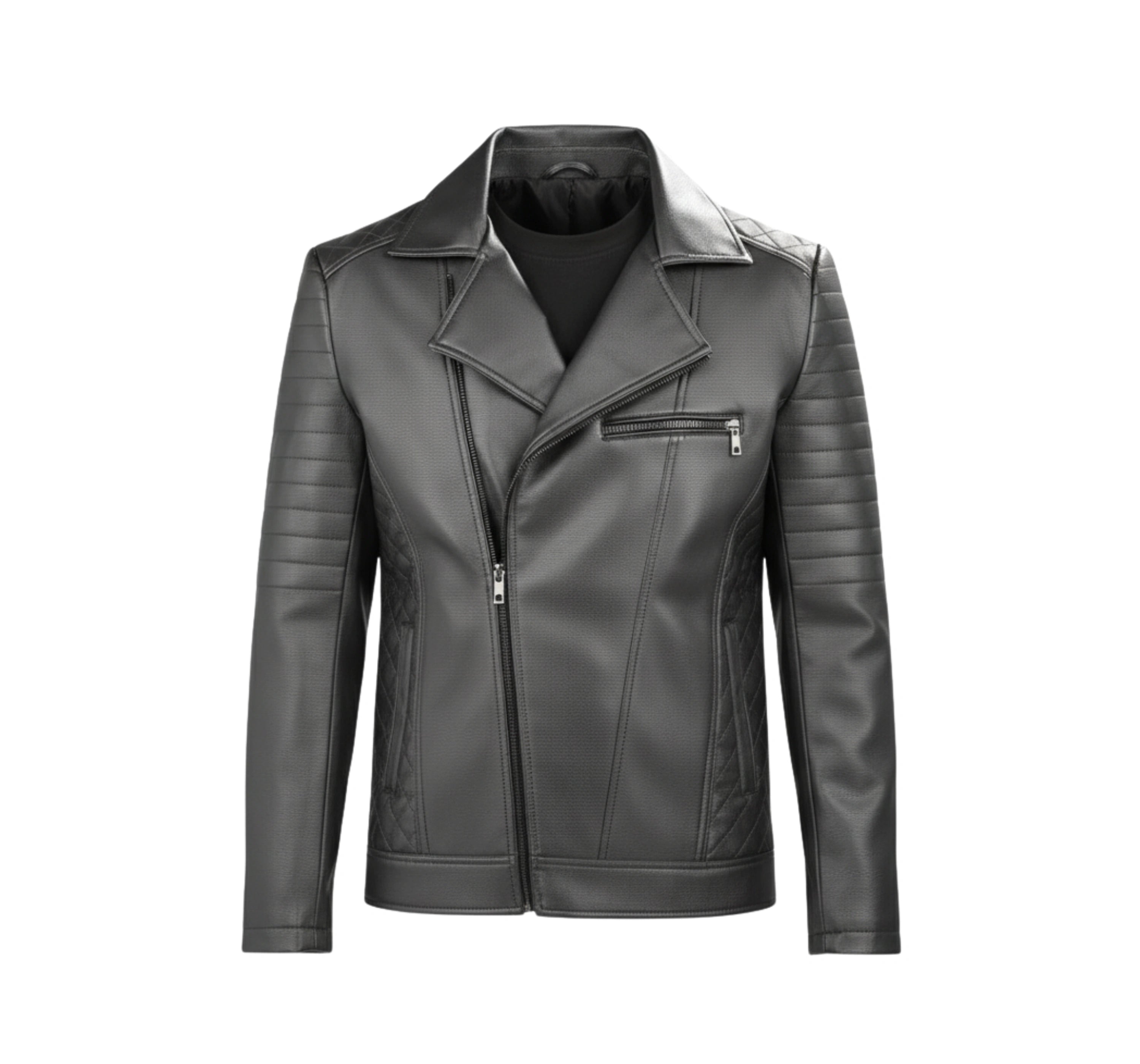 Grey Leather Jacket