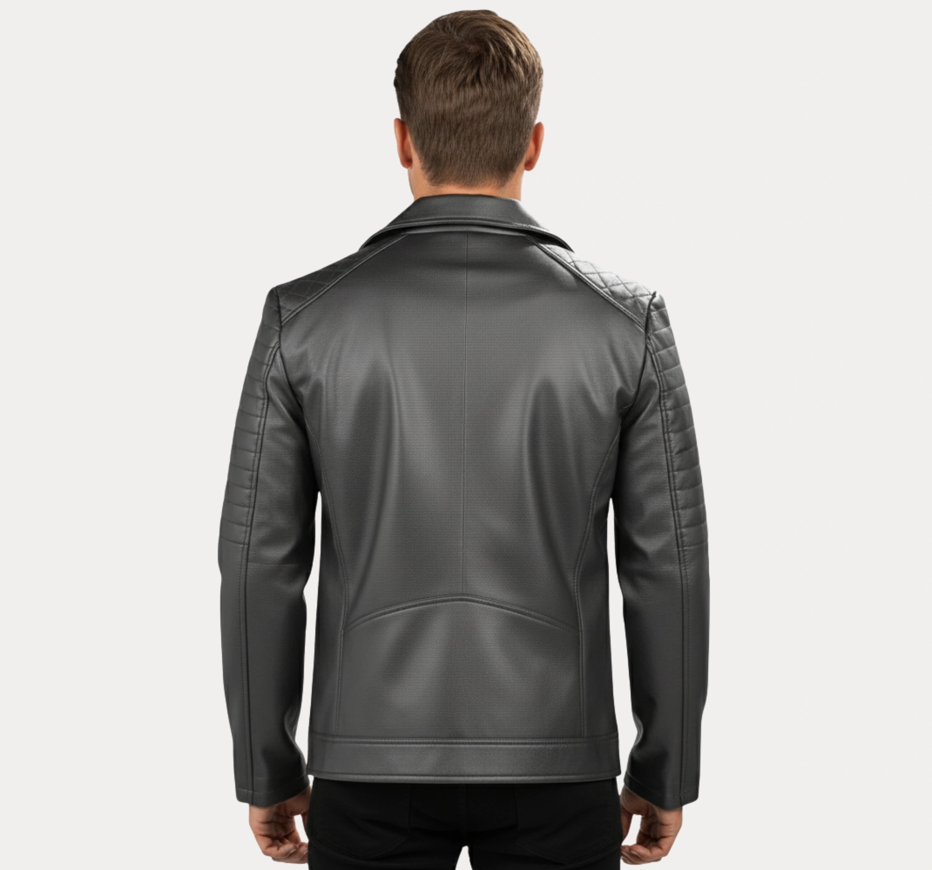 Grey Leather Jacket