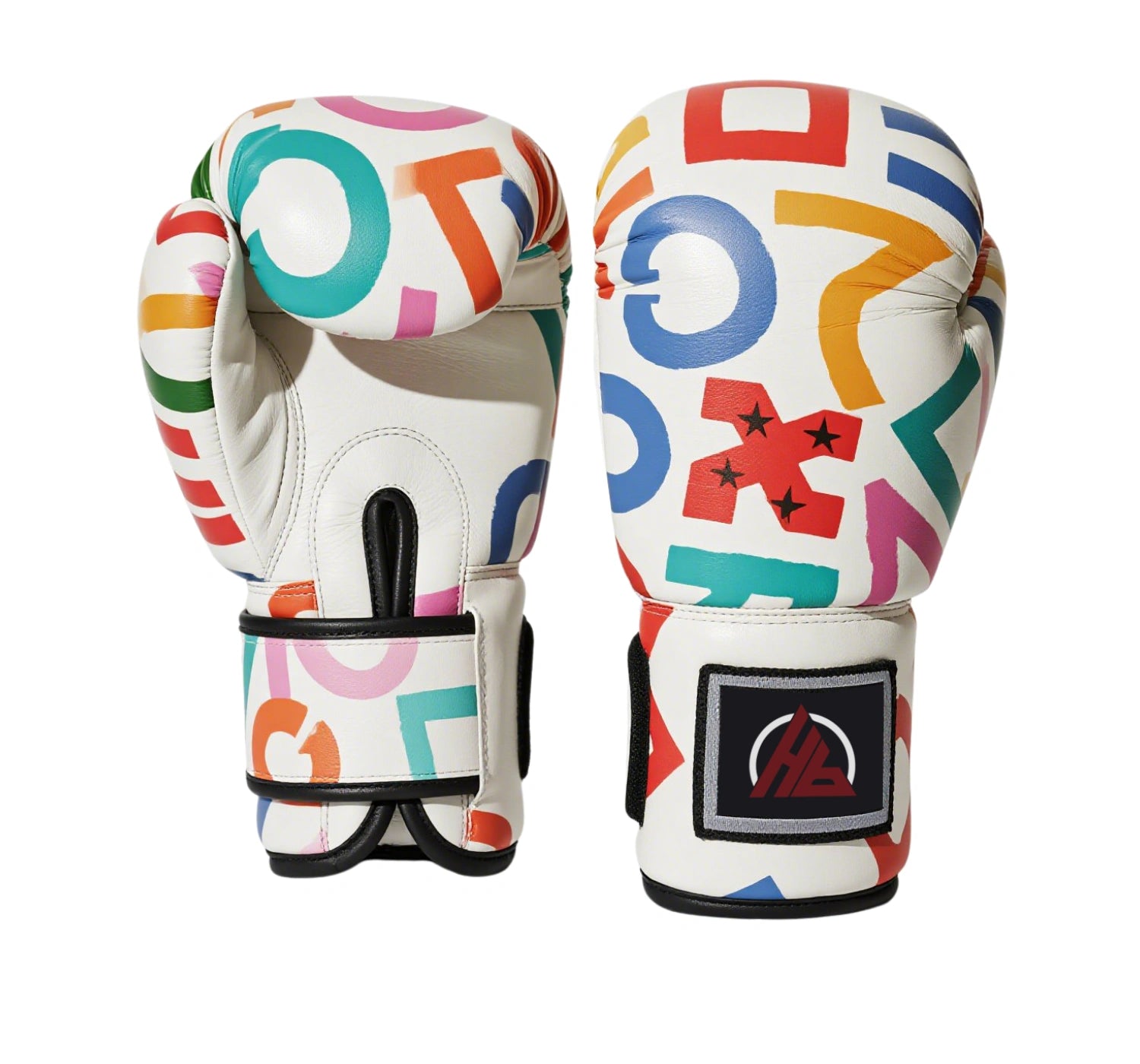 Graphic boxing gloves UK – front view