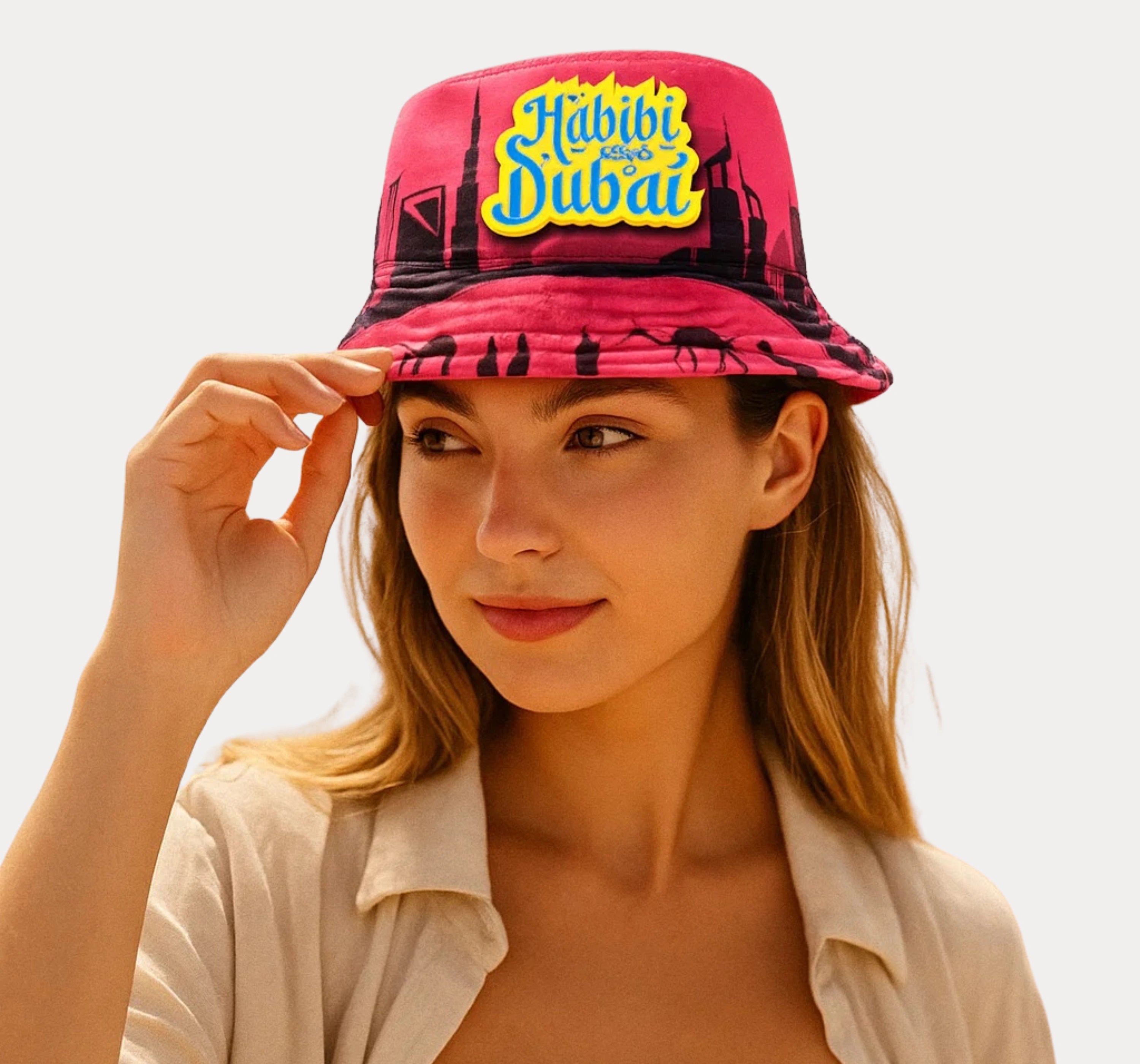 Habibi Dubai Bucket Hat (Pink)