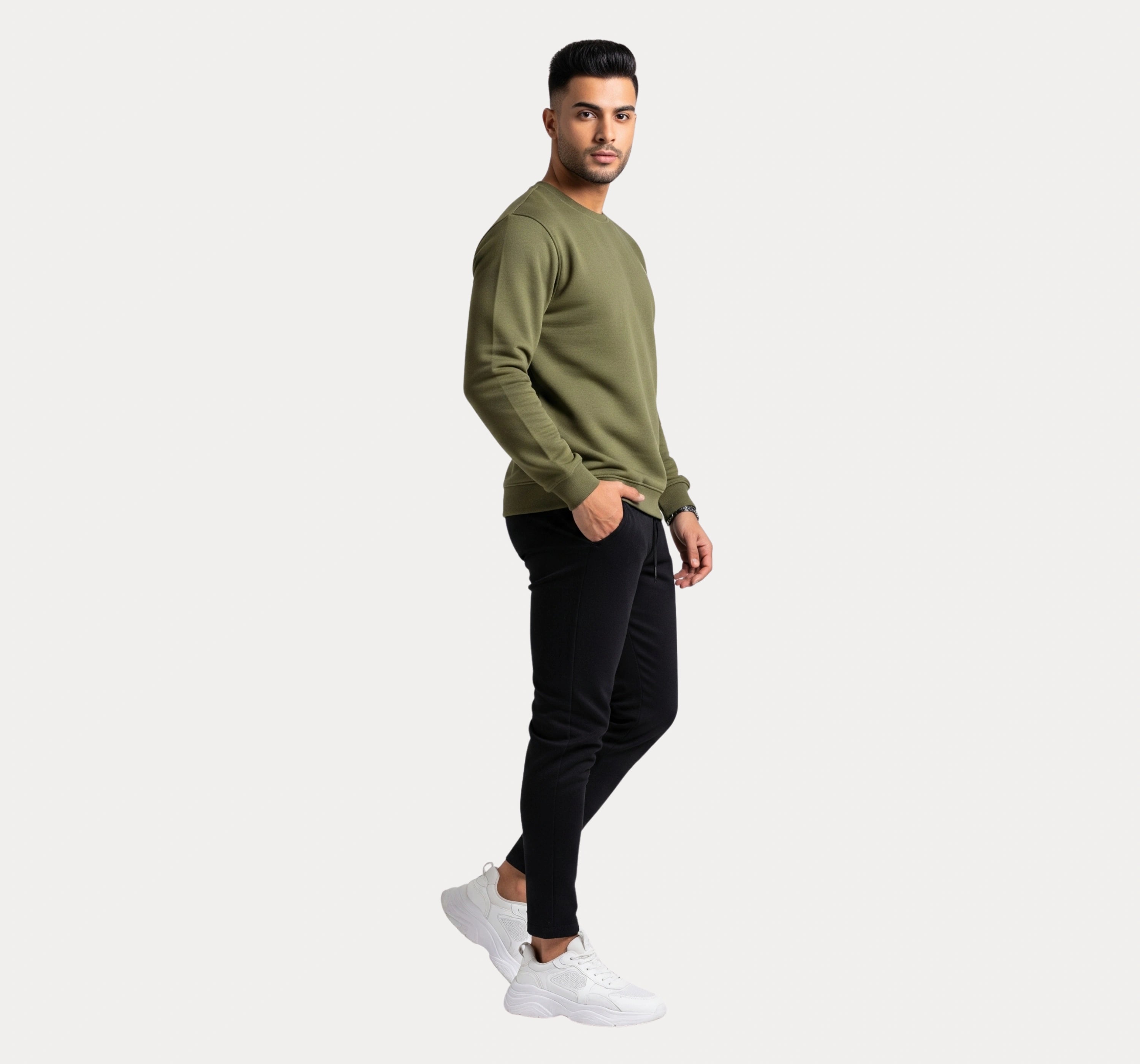 Men's Olive Green Sweatshirt