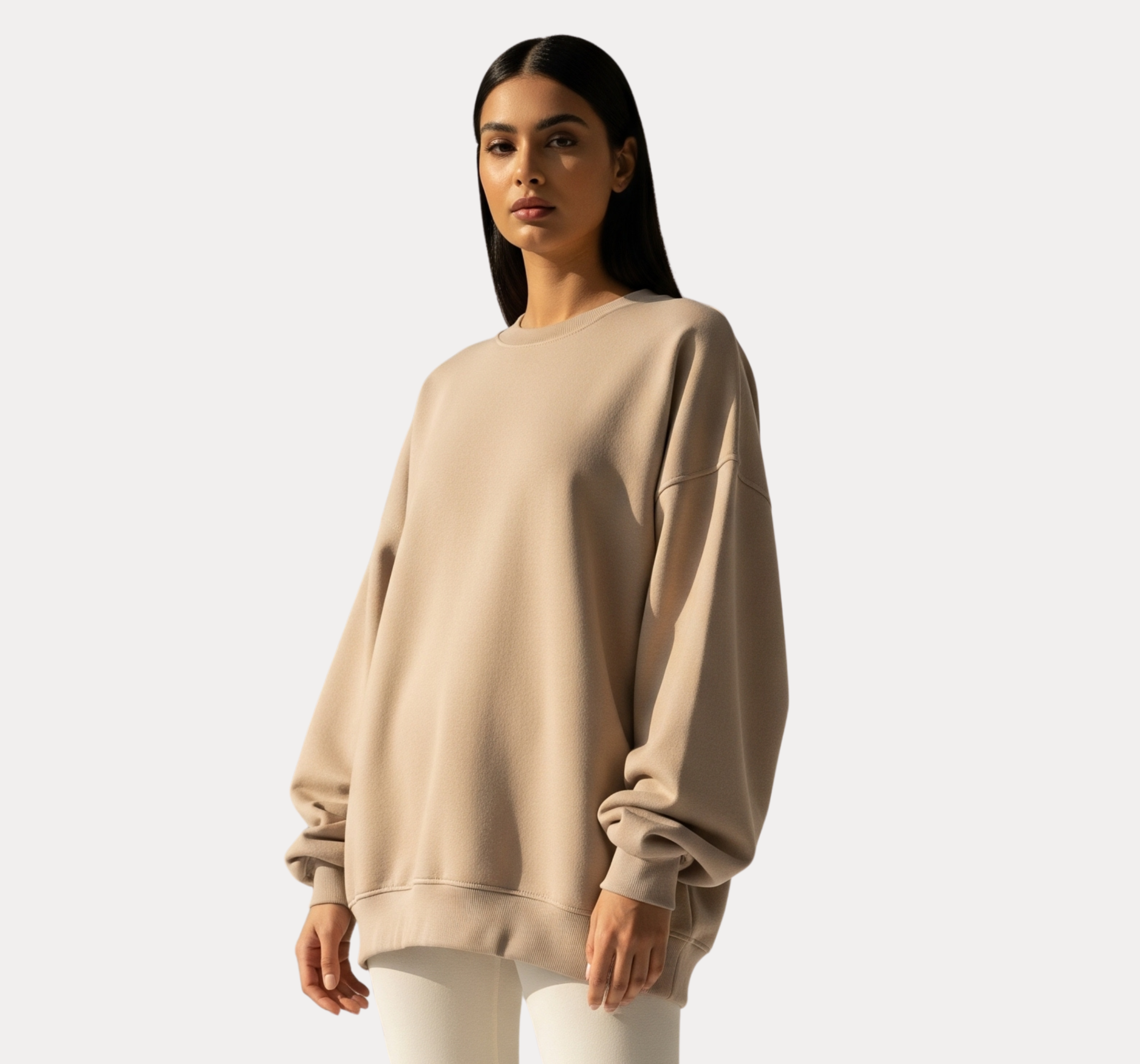 Oversized Beige Sweatshirt