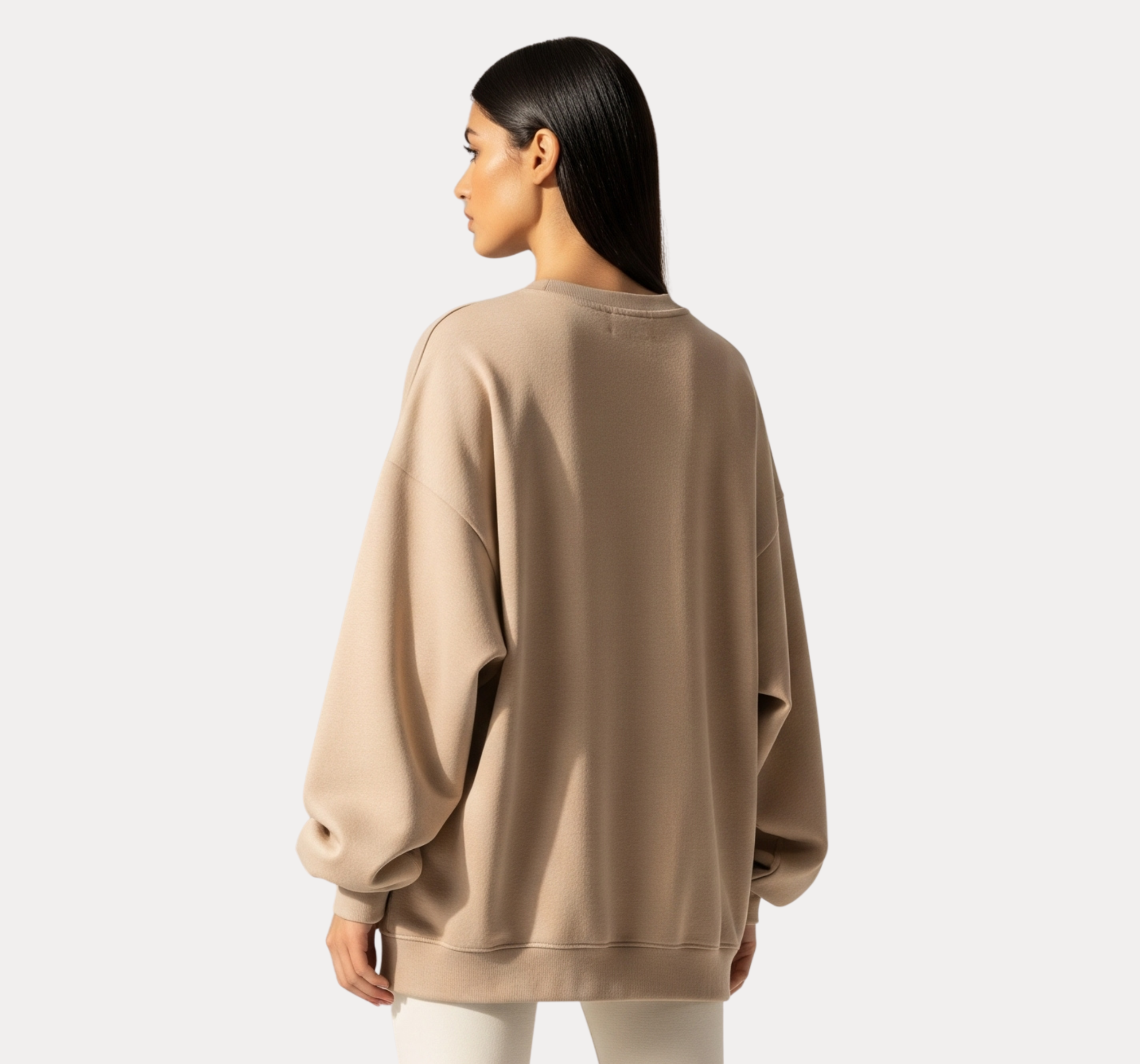 Oversized Beige Sweatshirt