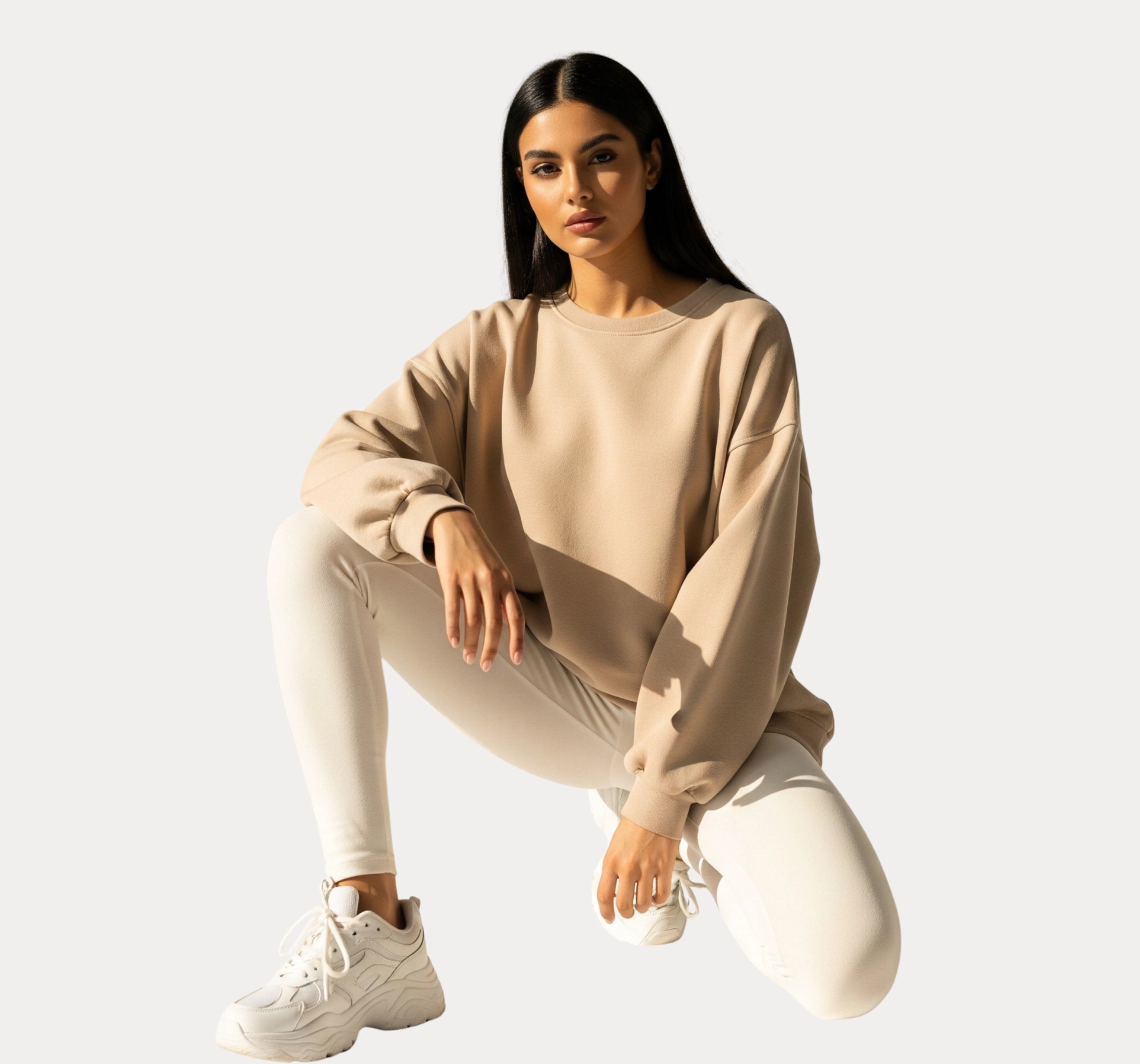 Oversized Beige Sweatshirt