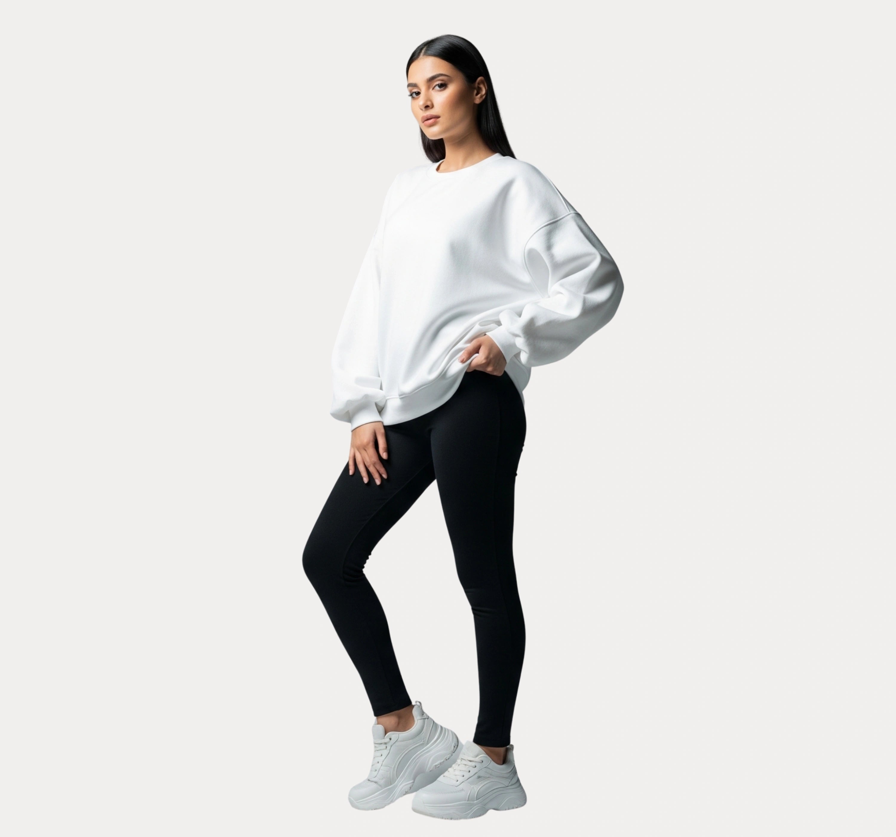 Oversized White Sweatshirt