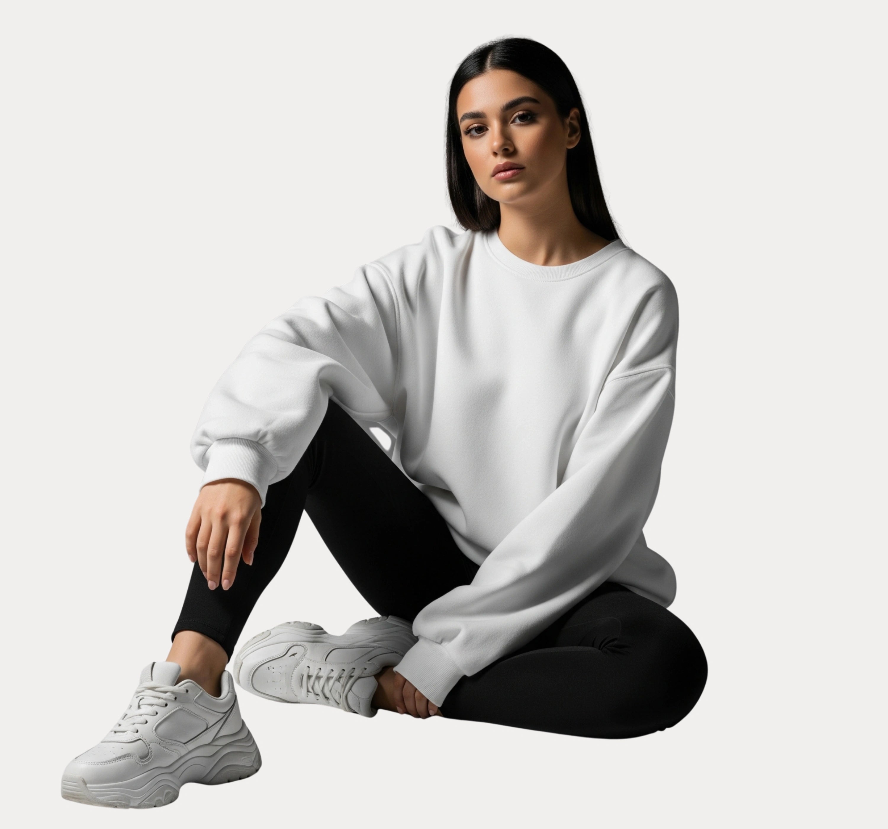 Oversized White Sweatshirt