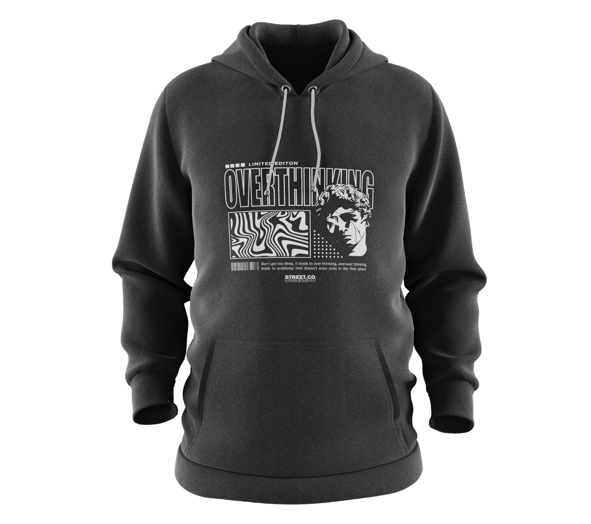 Overthinking Hoodie Black
