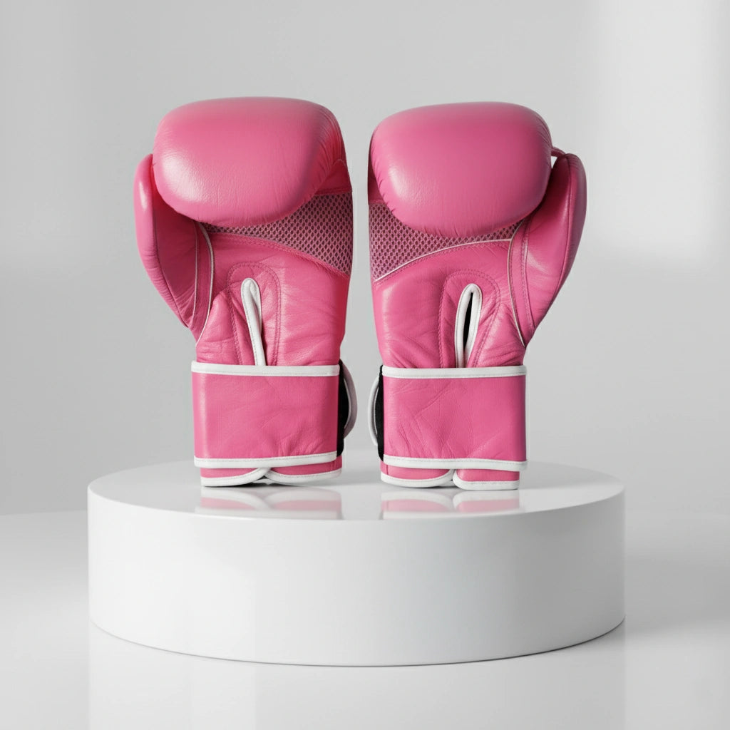 Pink Leather Boxing Gloves