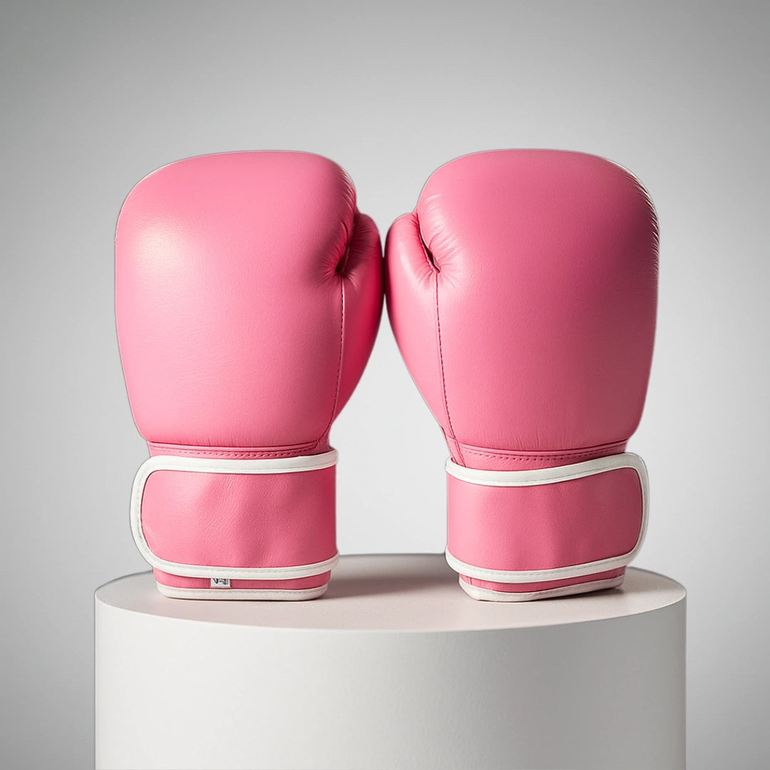 Pink Leather Boxing Gloves