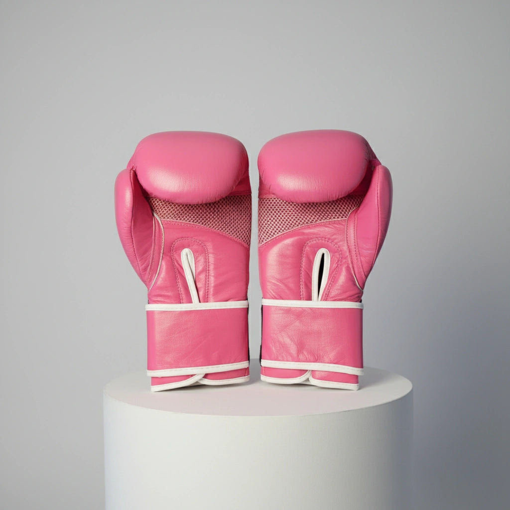 Pink Leather Boxing Gloves
