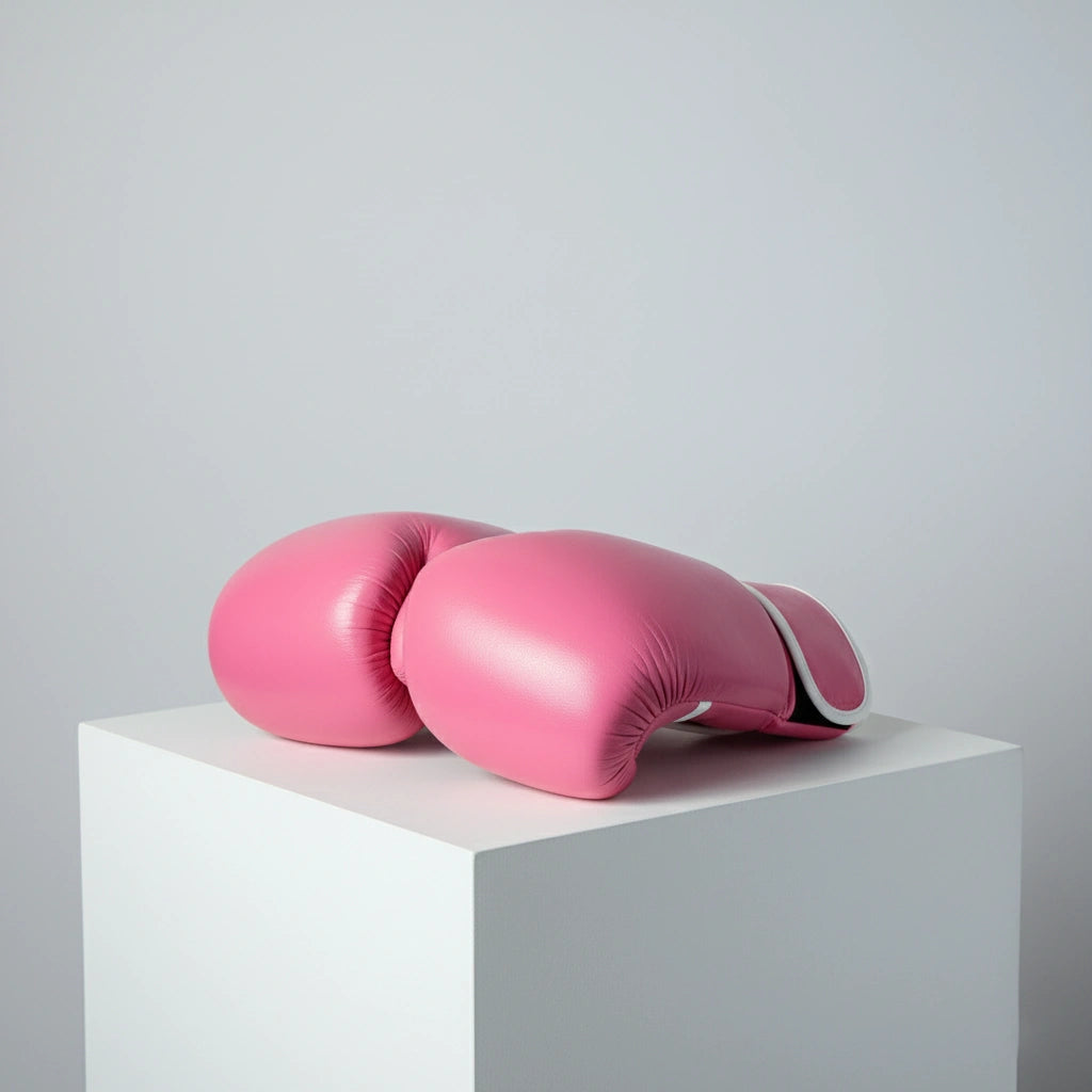 Pink Leather Boxing Gloves