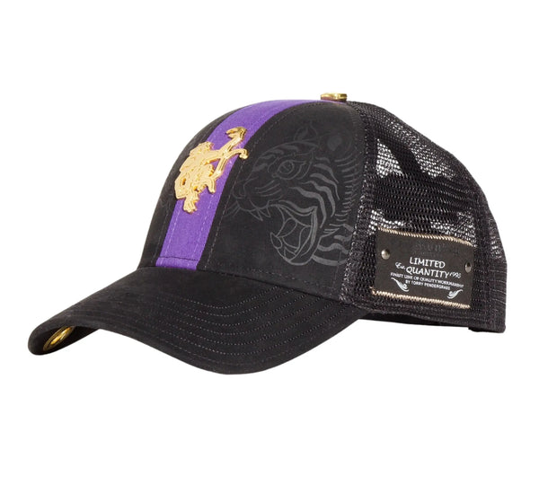Men's Purple Racer Cap UK – side angle