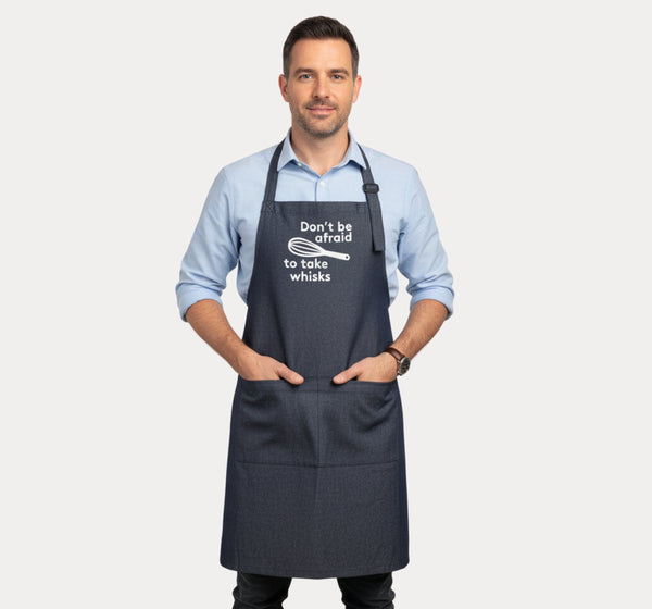 Custom Printed Chef Aprons UK – in use in kitchen