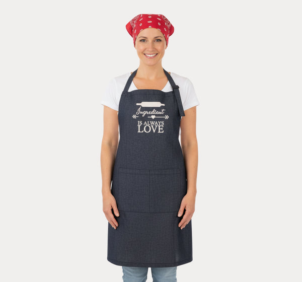 Dark Commercial Kitchen Aprons UK – in use in kitchen