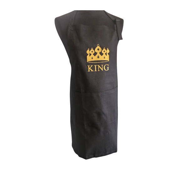King Black Apron for Men UK – front view