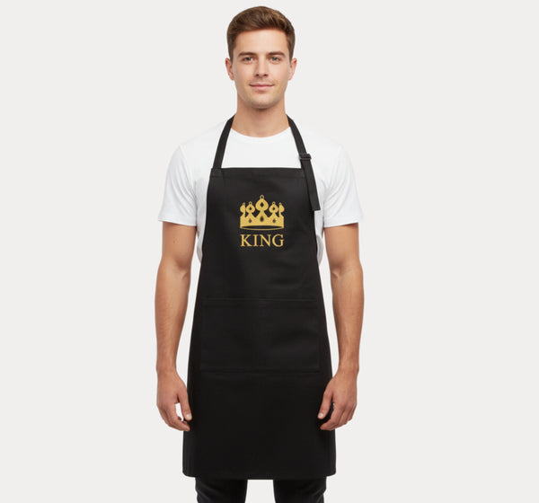 King Black Apron for Men UK – lifestyle cooking scene