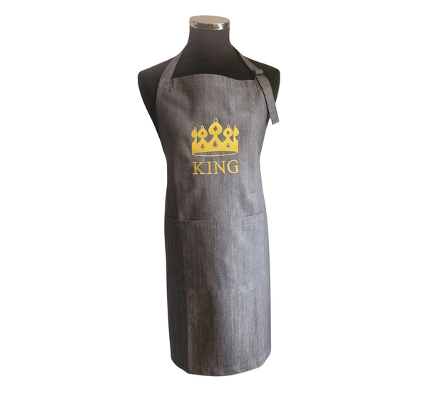 Grey Kitchen Apron UK – front view