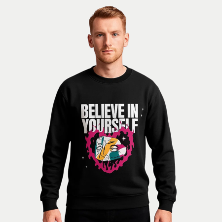 "Believe in Yourself" Men's Graphic Sweatshirt